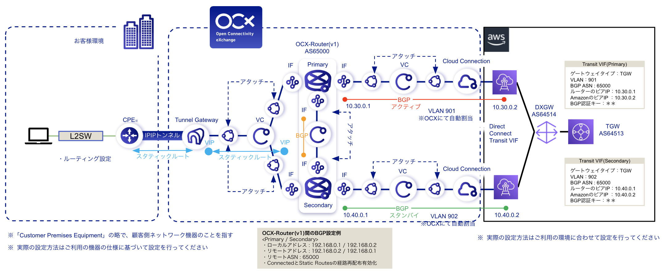 Network Detailed Diagram for AWS Connection using Hikari Private